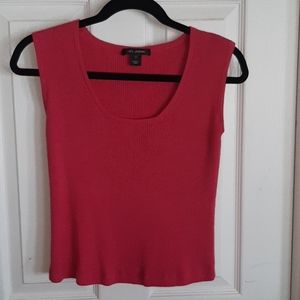 ST. JOHN Pink Cotton Blend Tank, Small